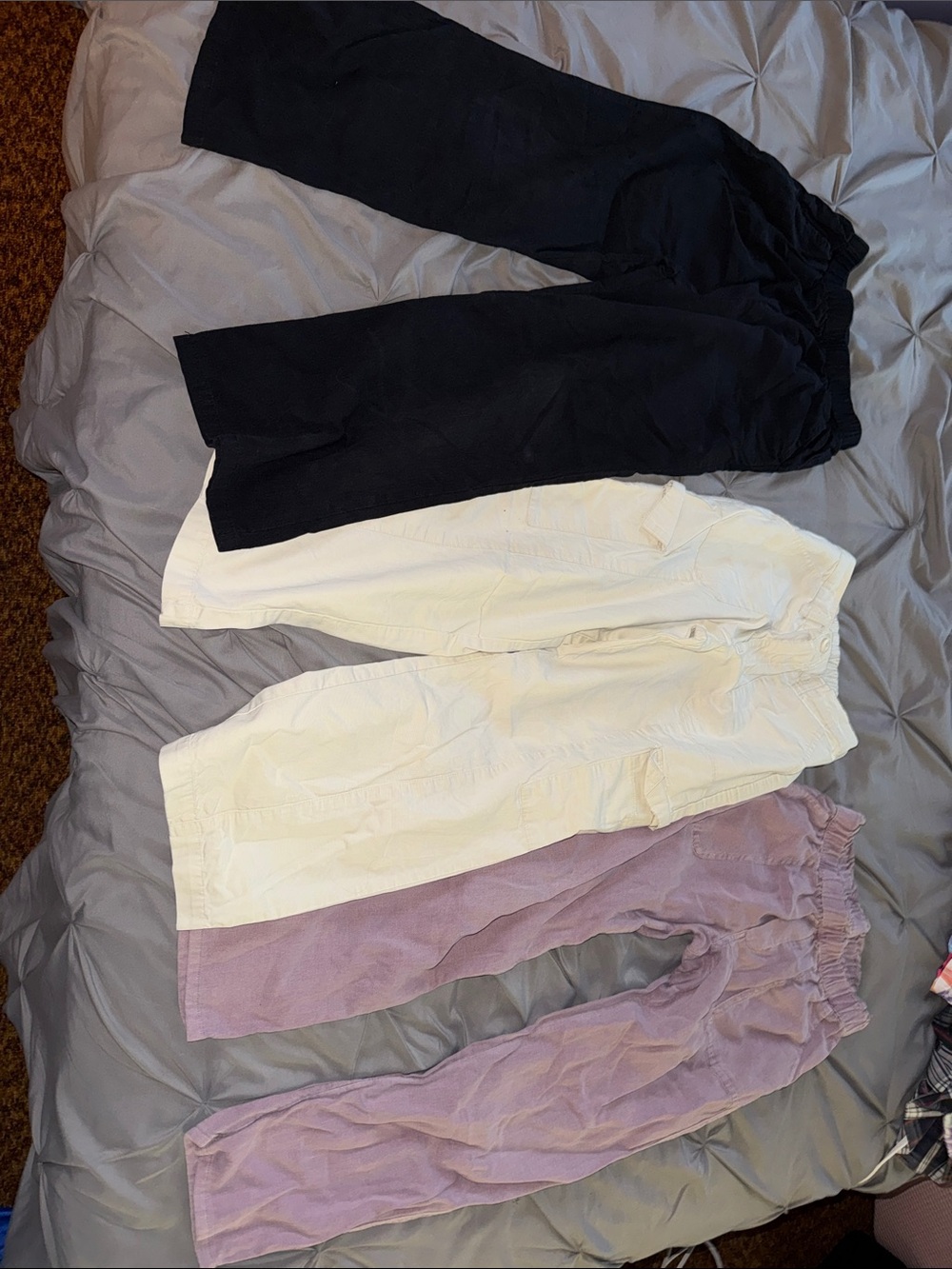 Cat & Jack Kids Cargo pants - Black, White, Lavender